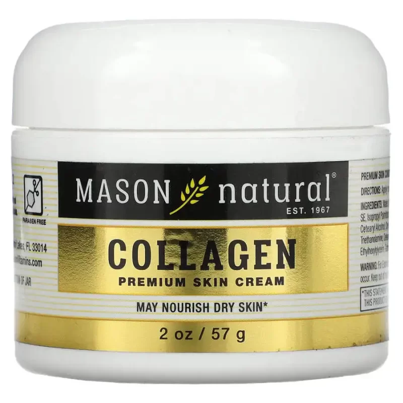 Mason Natural, Crème hydratante anti-âge au collagène, 57 g