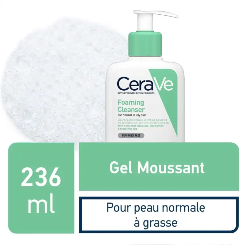 CERAVE Gel Moussant Peau Normale/Grasse, 236ml