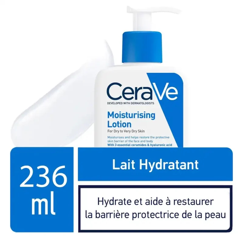 CeraVe Lait Hydratant Léger Peau Sèche/Normales, 236ml – Image 2