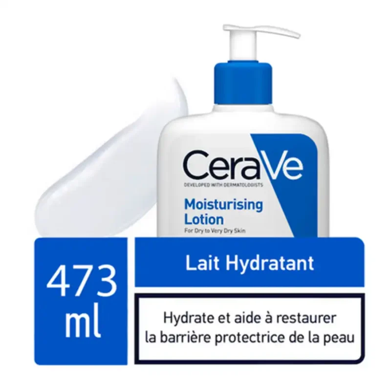 CeraVe Lait Hydratant Léger Peau Sèche/Normales, 473ml – Image 2