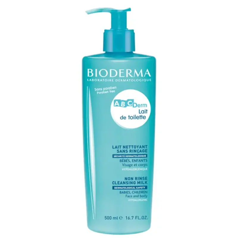 BIODERMA ABCDERM LAIT DE TOILETTE SANS RINÇAGE 500 ML