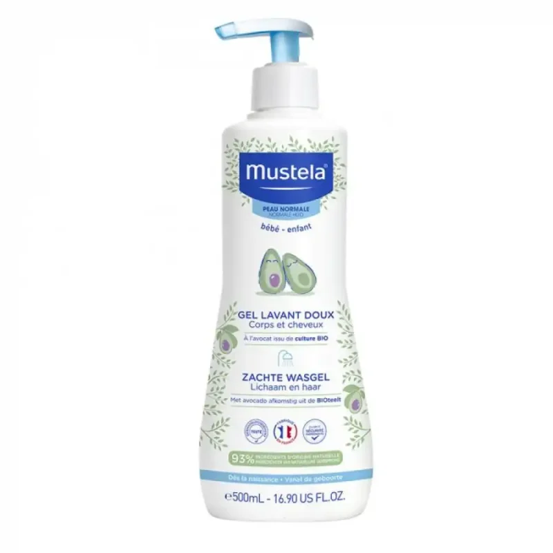 MUSTELA Gel Lavant Doux à l’Avocat 2en1 500 ml