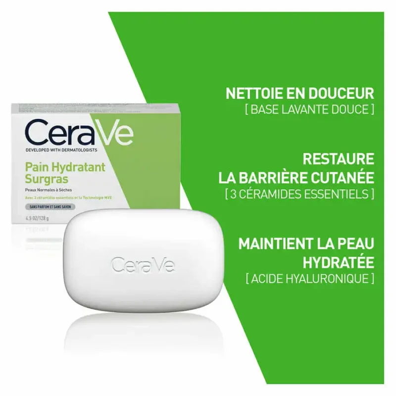 CERAVE Pain Hydratant Surgras P.N.S 128g – Image 2