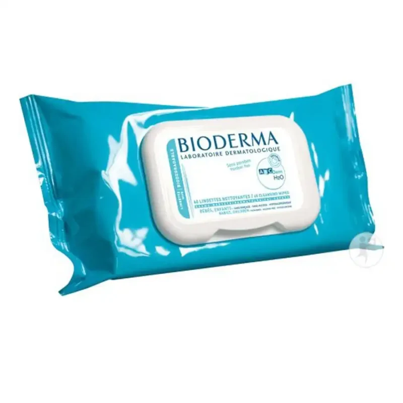 Bioderma ABCDerm H2O Lingettes nettoyantes, 60 pcs