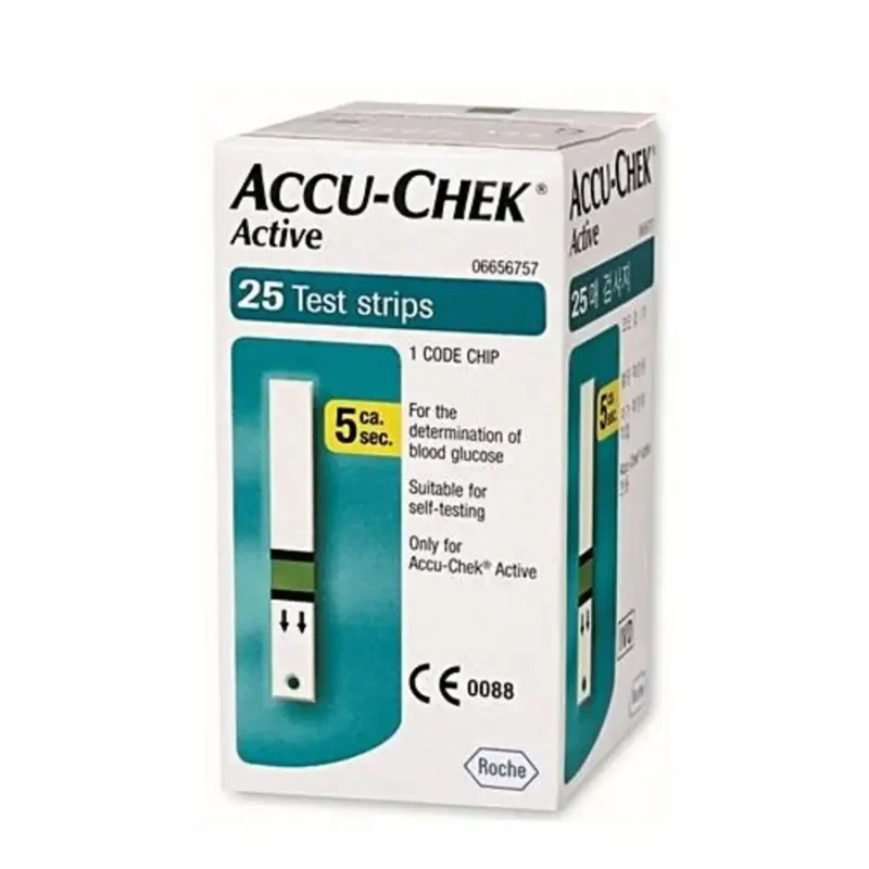 ACCU-CHEK Active bandelettes de test glycémie, 25 pcs