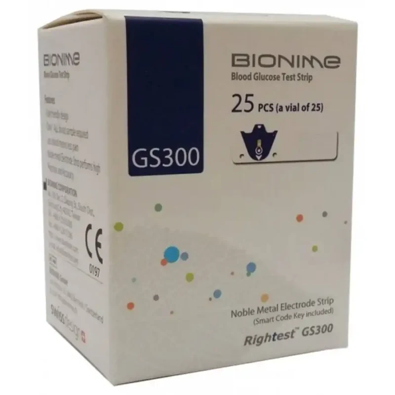 BIONIME 25 Bandelettes de Test de Glycémie GS300