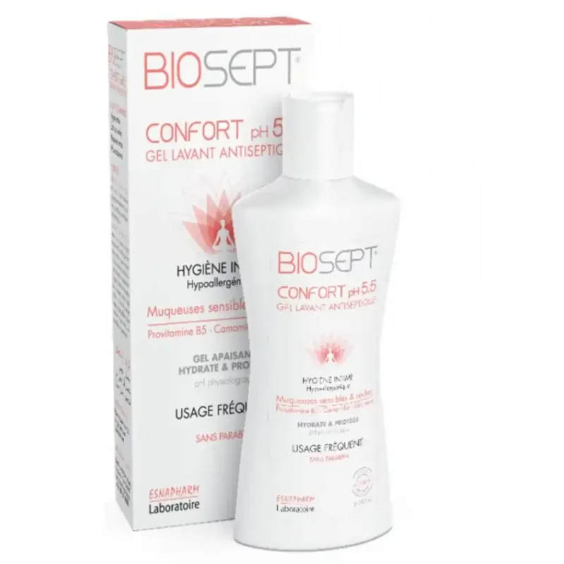 BIOSEPT 5.5 Gel Intime Nettoyant Traitant, 120 ml