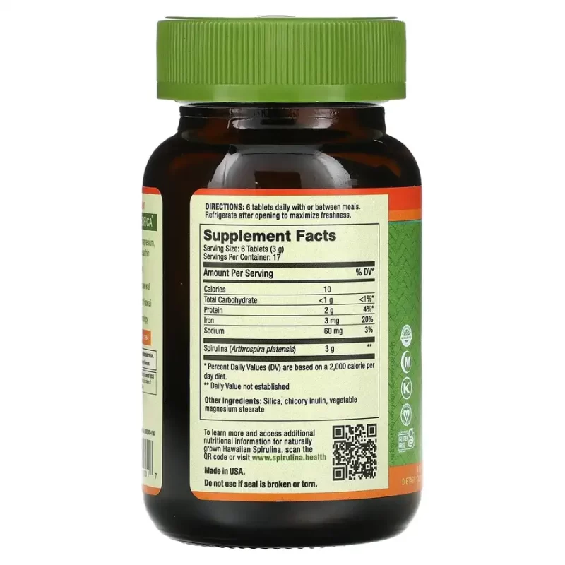 Nutrex Hawaii, Pure Hawaiian Spirulina, 100 comprimés – Image 2