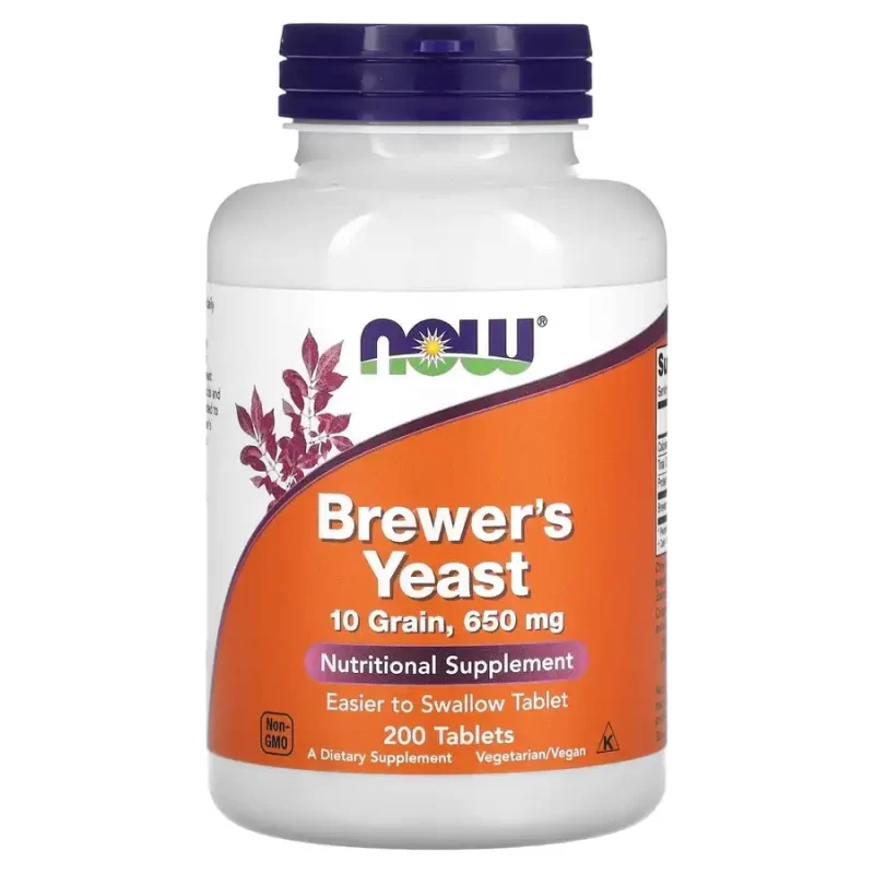 Now Foods, Levure de bière, 650 mg, 200 comprimés