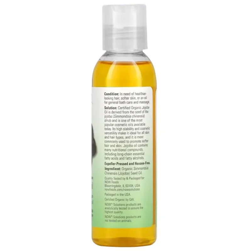 NOW Foods, Huile de jojoba 100% pure, 118 ml – Image 2