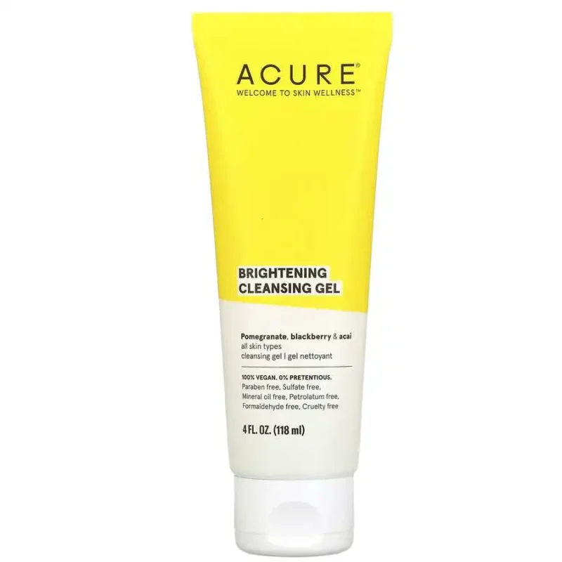 Acure le Gel nettoyant éclaircissant pour visage, 118ml