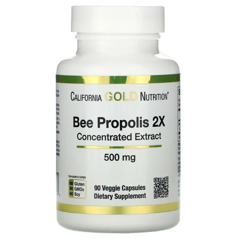 California Gold Nutrition, Propolis d'abeille, extrait concentré, 500 mg, 90 caps