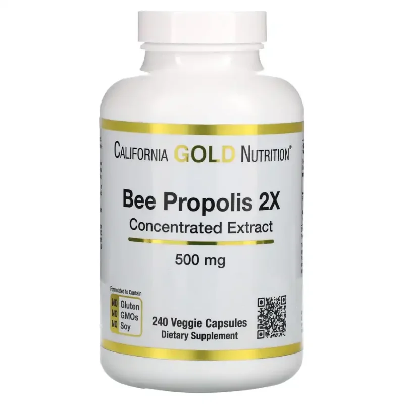 California Gold Nutrition Propolis d abeille 500mg 240 caps