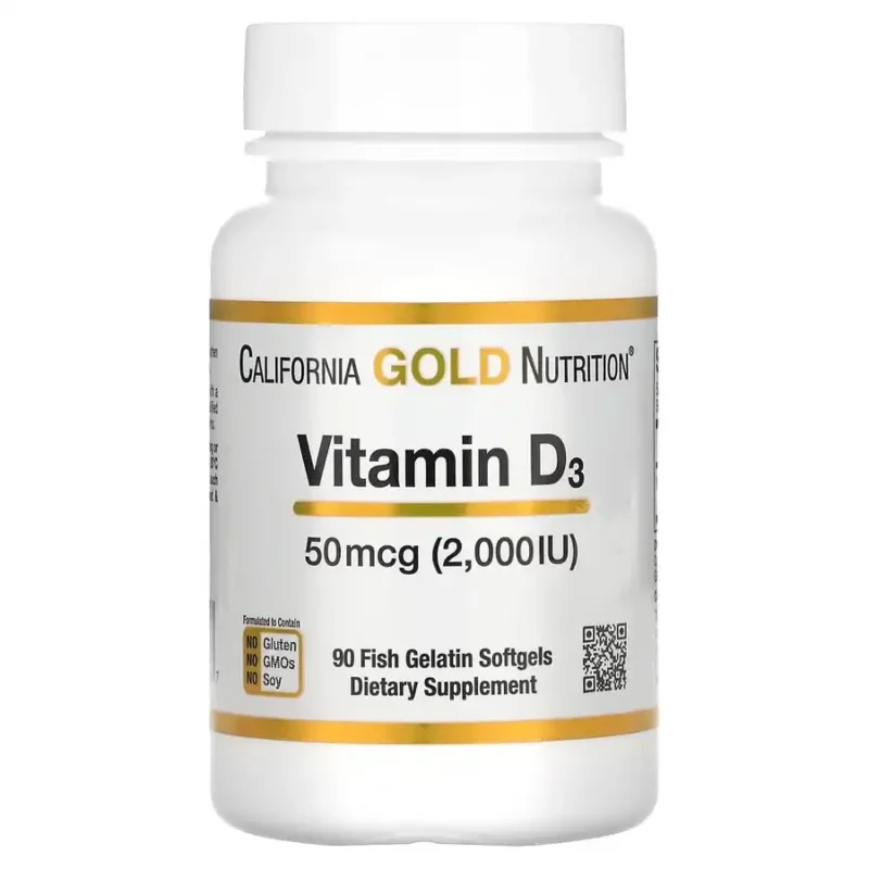 California Gold Nutrition Vitamine D3, 2000 IU, 90 caps