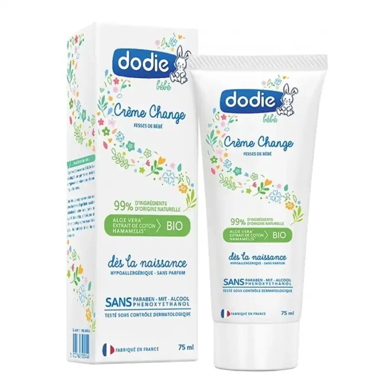 Crème de Change DODIE Sans Parfum | Tube 75 ml – Protection et Douceur pour Bébé