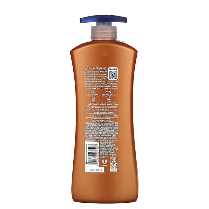 Vaseline Lotion pour le corps, Hydratation intense au beurre de cacao – 600 ml – Image 2