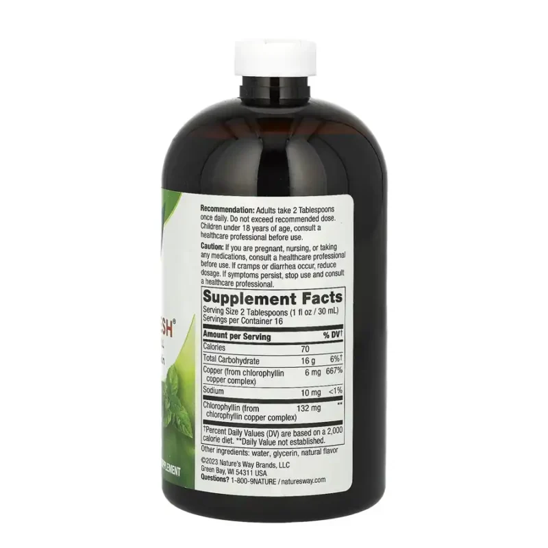 Nature's Way Chlorofresh  – Chlorophylle Liquide Menthe 132 mg, 480 ml – Image 2