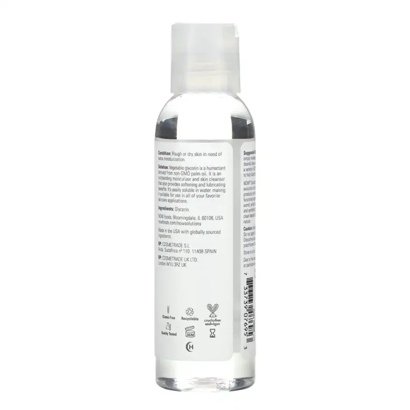 NOW Foods – Glycérine Végétale Pure 118 ml – Image 2