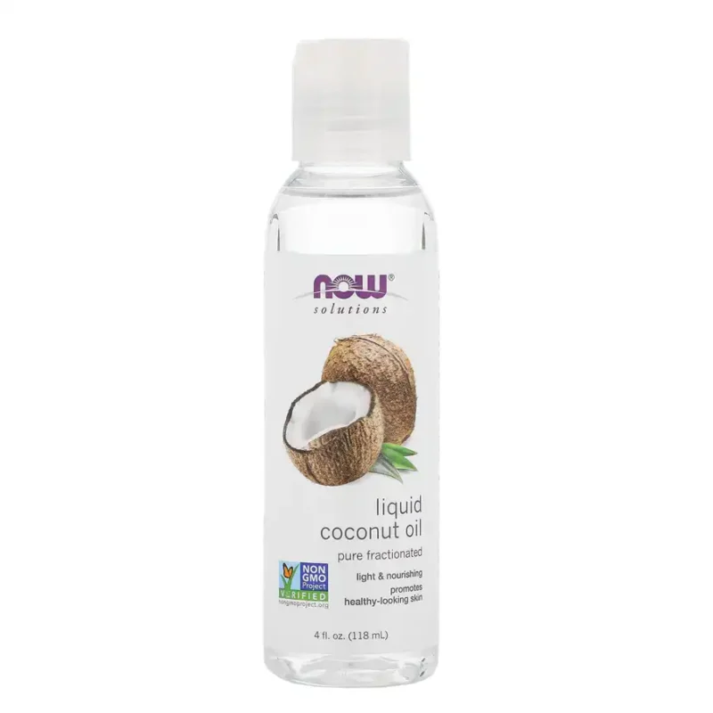 NOW Foods – Huile de noix de coco liquide pure fractionnée 118 ml