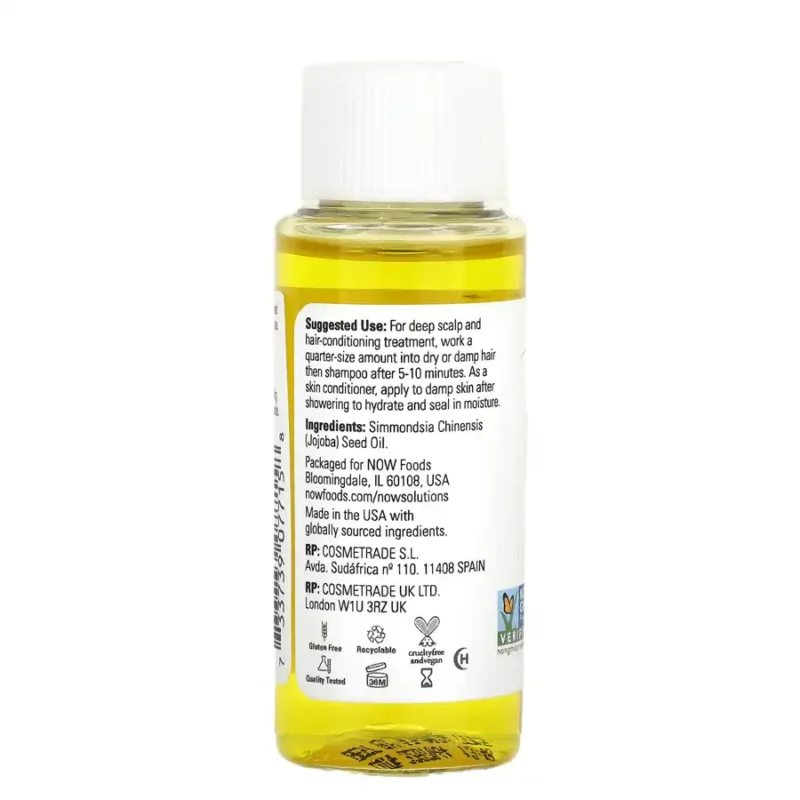 NOW Foods – Huile de jojoba 100 % pure 30 ml – Image 2