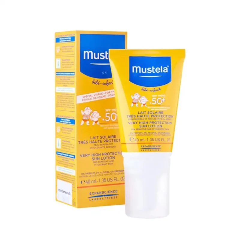 Mustela Lait Solaire Très Haute Protection SPF 50+ – 40 ml
