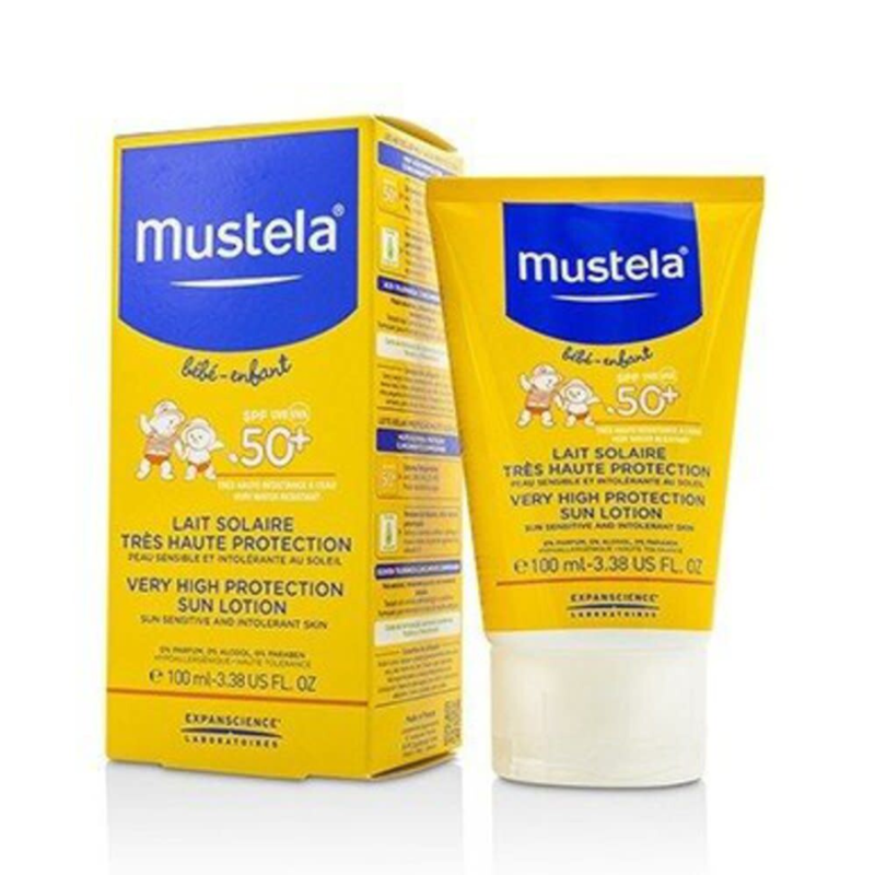 Mustela Lait Solaire Très Haute Protection SPF 50+ Waterproof – 100 ml