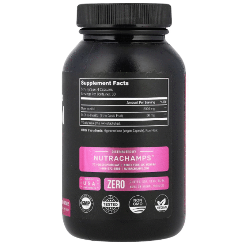 NutraChamps Myo & D‑Chiro Inositol – 120 capsules vegan – Image 2