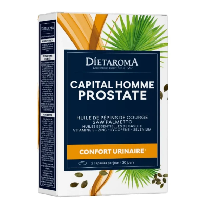 Complément Alimentaire Capital Masculin (Prostate + Complexe) - 180 Capsules, Marque Jolivia - Neuf